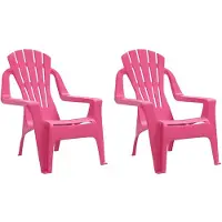 vidaXL trädgårdsstolar för barn Set med 2 st Rosa 37x34x44 cm PP 364741