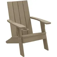 vidaXL Adirondack Trädgårdsstol Ljusbrun 75x88,5x89,5 cm PP 364175