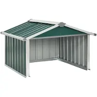 vidaXL Skjul för robotgräsklippare 92x97x63 cm galvaniserat stål grön