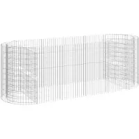 vidaXL Planteringsgabion galvaniserat järn 300x100x100 cm