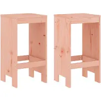 vidaXL Barstolar 2 st 40x36x75 cm massiv douglasträ
