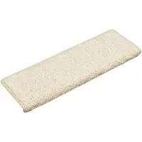 vidaXL Trappmattor 15 st 65x21x4 cm vita rektangulära kanter