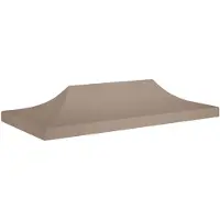 vidaXL Tak till partytält 6x3 m taupe 270 g/m²