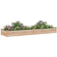 vidaXL Odlingslåda med foder 240x60x25 cm massivt granträ