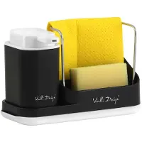 Vialli Design köksorganiserare med vätskedispenser Livio Duo svart 8296