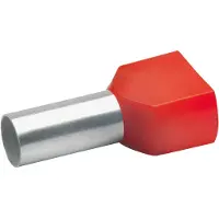 Klauke 87614 Dubbla ändhylsor 10 mm² Delisolerad Röd 100 st