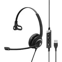 Sennheiser EPOS IMPACT SC 230 USB MS II - Headset - på örat - kabelansluten - USB - svart - Certifierad för Skype for Buisness, Certifierad för Microsoft-teams