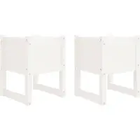 vidaXL Odlingslådor 2 st vit 40x40x52,5 cm massiv furu