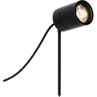 QAZQA Modern spik spot svart AR70 justerbar IP44 - Solo