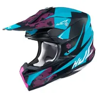 HJC i50 Tona MC2SF Crosshjälm Svart/Turkos 2XL Unisex sort
