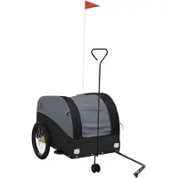vidaXL Cykelvagn svart 45 kg järn