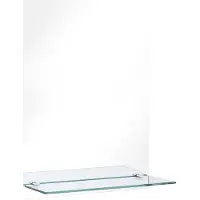 vidaXL Väggspegel med hylla 40x60 cm härdat glas