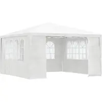 vidaXL Professionellt partytält med väggar 4x4 m vit 90 g/m²
