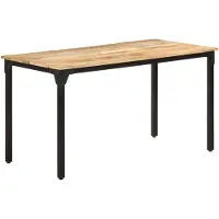 vidaXL Matbord 140x70x76 cm grovt mangoträ