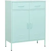 vidaXL Förvaringsskåp mintgrön 80x35x101,5 cm stål