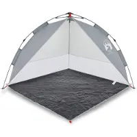 vidaXL Strandtält - - Grå modell - Vattentät - Snabbutlösningssystem - 205x200x115 cm