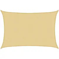 vidaXL Solsegel sandfärgat 2,5x2 m 100% polyesteroxford