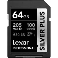 Lexar Professional Silver Plus 64gb Sdxc V30 Uhs-i Sd-kort