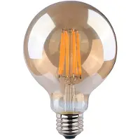EDM Vintage Led Filament Globe E27 2000k 8w 700 Lumens Glödlampa