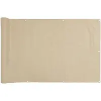 vidaXL Balkongskärm beige 90x500 cm oxfordtyg
