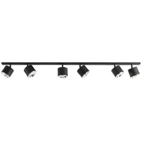Aldex Takspotlight 1047PL_K, 6 lampor, svart 1047PL_K , dimbar, Svart, Vardagsrum / matsal, Metall, Modern, Spotlight
