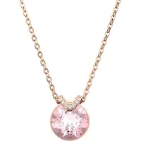 Swarovski Bella V Hänge Rundslipat Imitationskristall Roséguldton Halsband Damhalsband 5662088 Box (Random Color)
