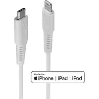 Lindy USB-kabel USB 2.0 Apple Lightning kontakt , USB-C-kontakt 2.00 m Vit guldpläterad kontakt 31317