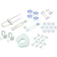 Olympia 98535, Child lock set, 28 styck, Transparent, Vit, Skåp, Låda, 260 g