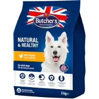 Butcher's Natural&amp;Healthy torrfoder för hundar med kyckling 3 kg