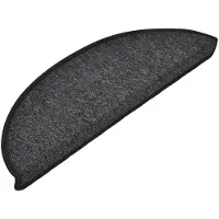 vidaXL 15 st Trappstegsmattor antracit 56x17x3 cm