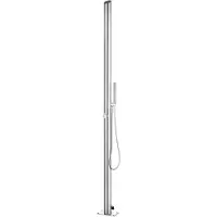 vidaXL Utedusch 220 cm rostfritt stål