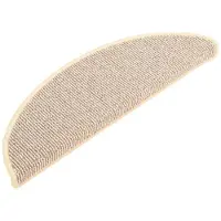vidaXL Trappstegsmattor 15 st vit och brun 56x17x3 cm