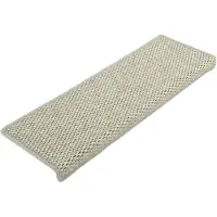 vidaXL Trappstegsmattor självhäftande sisal 15 st 65x21x4 cm ljusgrön