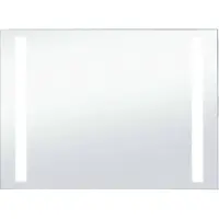 vidaXL Väggmonterad badrumsspegel med LED, 100 x 60 cm