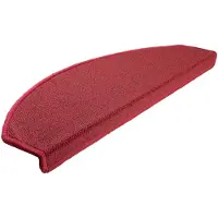 vidaXL Trappmattor 15 st 65x24x4 cm röd halvrunda stora