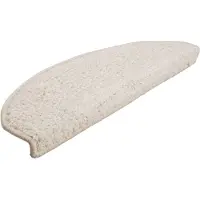 vidaXL Trappmattor 15 st 65x21x4 cm vita halvrunda stora