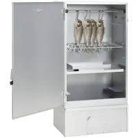 vidaXL Röktunna och grill med träflis 44,5x29x83 cm galvaniserat stål