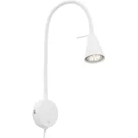 Briloner LED vägglampa Tusa, Vitt / opal, Sovrum, Metall, Modern, LED-vägglampa, vägglampa inomhus