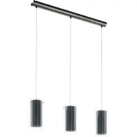 Eglo PINTO TEXTIL linjens bordslampa 3L E27 BS/GRÅ/CLAR