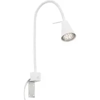 Briloner LED-vägglampa Tuso, vit, sängmontering, metall Tuso, Vitt / opal, Sovrum, Metall, Modern, LED-vägglampa, vägglampa inomhus