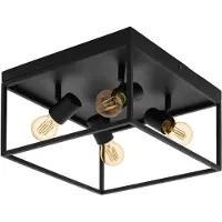 Eglo Taklampa Silentina, dimbar, Svart, Vardagsrum / matsal, Metall, Taklampa
