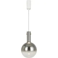 Milagro Glas pendellampa Toronto , dimbar, Förkromad / silver, Vardagsrum / matsal, Glas, Modern, Pendellampa