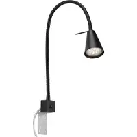 Briloner LED-vägglampa Tuso, svart, sängmontering, metall Tuso, Svart, Sovrum, Metall, Modern, LED-vägglampa, vägglampa inomhus