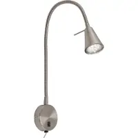 Briloner LED vägglampa Tusa, Aluminium / grå / zink, Sovrum, Metall, Modern, LED-vägglampa, vägglampa inomhus