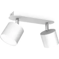 Milagro Takspotlight Cloudy med 2 lampor, vit , dimbar, Vitt / opal, Vardagsrum / matsal, Metall, Modern, Spotlight