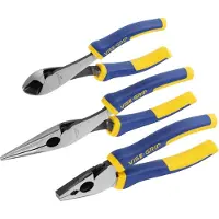 Irwin tångsats 3 delar: långnäbb 150 mm, förlängd 200 mm, universell 175 mm