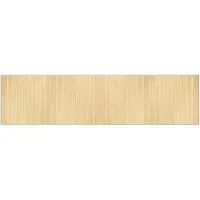 vidaXL Matta rektangulär ljus naturlig 100x400 cm bambu