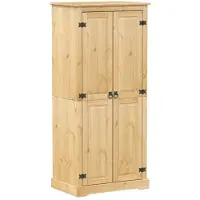 vidaXL Garderob Corona 76x50x170 cm massiv furu