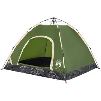 vidaXL Campingtält 3 personer grön snabbrest