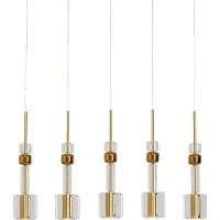 Kare Glas pendellampa Candy Bar, dimbar, Mässing / guld, Vardagsrum / matsal, Glas, Design, Pendellampa